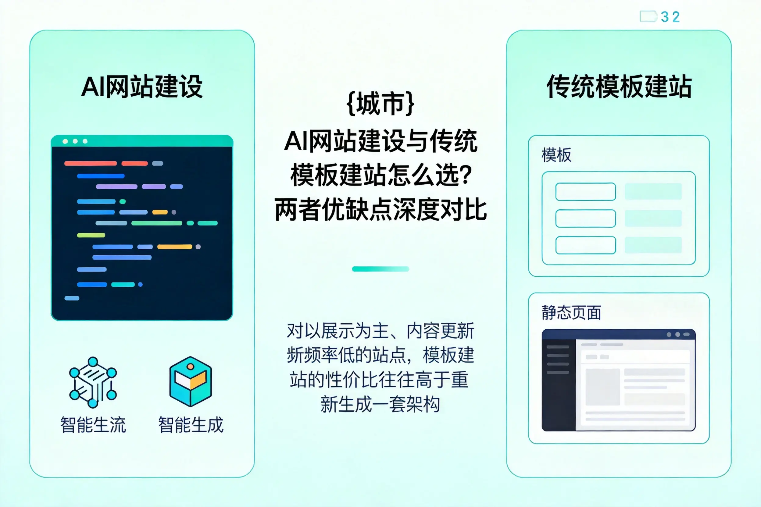 五指山AI网站建设与传统模板建站怎么选?两者优缺点深度对比