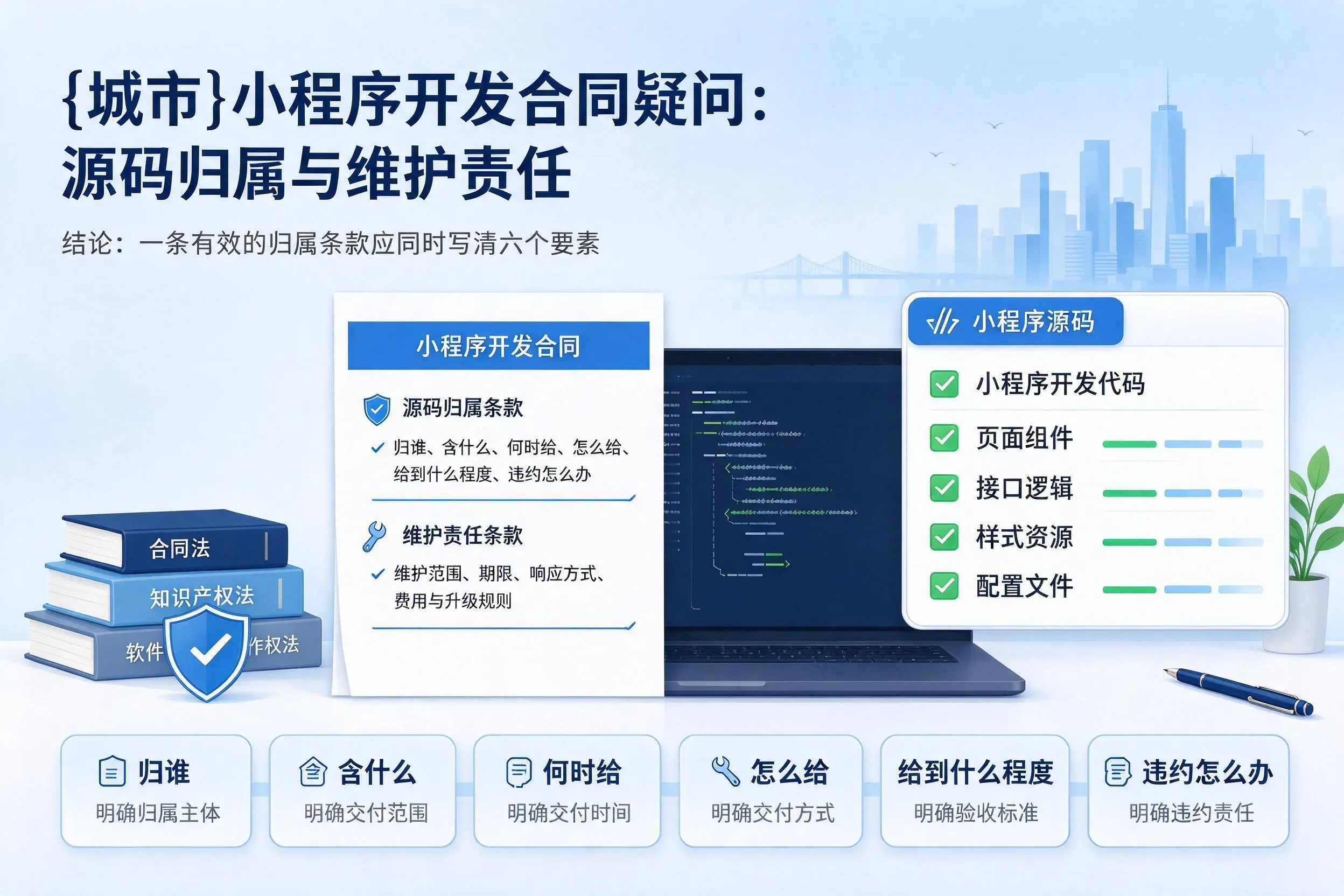 五指山小程序开发合同疑问:源码归属与维护责任