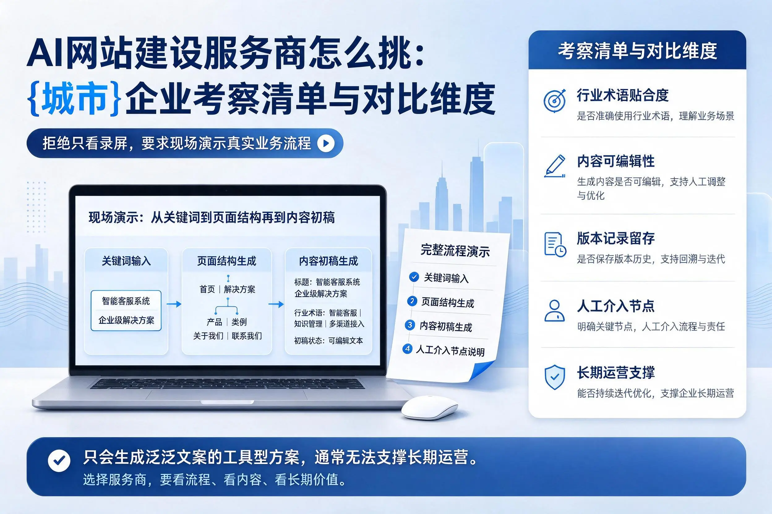 AI网站建设服务商怎么挑：五指山企业考察清单与对比维度